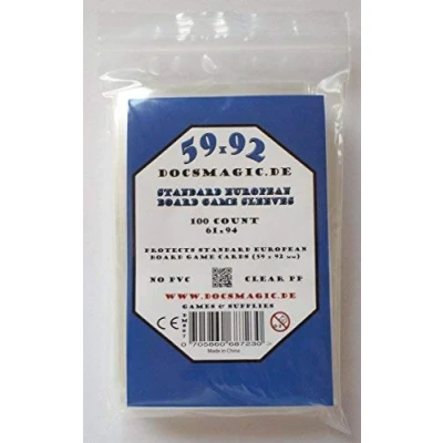 Imagen de docsmagic.de 100 Standard European Board Game Sleeves 61 x 94 EU 59 92