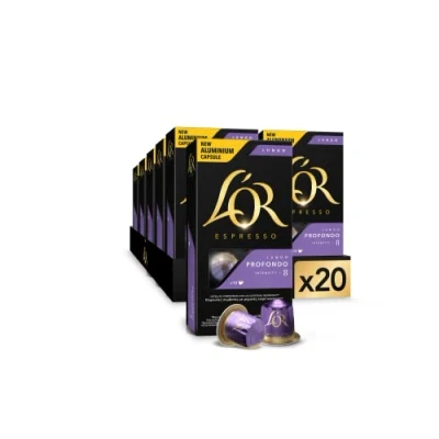 Imagen de L&#039;OR Espresso Cápsulas de Café Lungo Profondo Intensidad 8 200 Compatibles Nespresso (R)* Amazon Exclusive