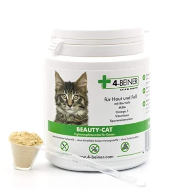 Imagen de 4 Beiner Beauty Cat: multivitaminas para Gatos con Omega 3, MSM, Complejo de Vitamina B, C, biotina, Cardo Mariano, levadura Cerveza, Zinc, YODO, Selenio