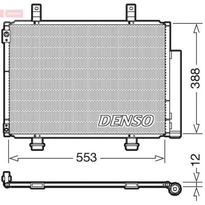 Imagen de DENSO DCN47007 Condensador con secador R134a SUZUKI: SWIFT 4