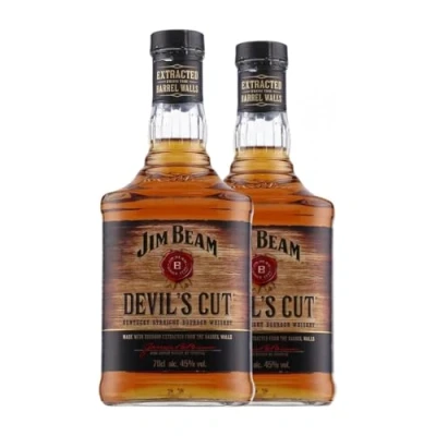 Imagen de Whisky Bourbon Jim Beam Devil&#039;s Cut 70 cl (Caja de 2 Botellas cl)