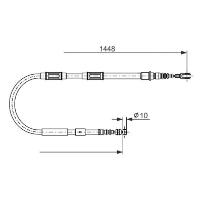 Imagen de BOSCH 1 987 482 899 Cable de Freno Mano 1448, 1215 TOYOTA: Corolla VIII Compact, VII Liftback