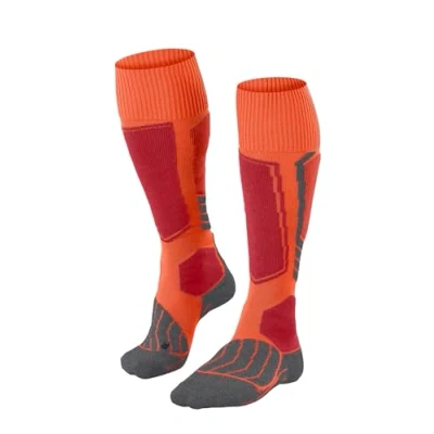 Imagen de FALKE SK1 Comfort M KH lana seda hilo funcional calida gruesa 1 par, Calcetines de esquí Hombre, Naranja (Flash Orange 8288), 39 41