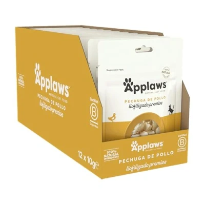 Imagen de Applaws Natural Cat Treats, Freeze Dried Chicken Breast Pack of 12 x 10g Bags