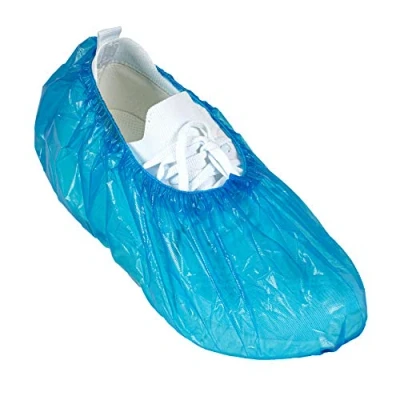 Imagen de SF Cubrezapatos desechables de PE 100 unidades, impermeables, material CPE, color azul