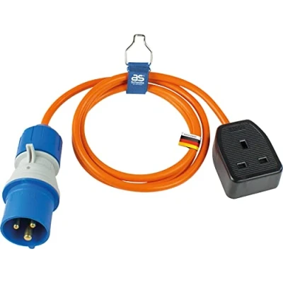 Imagen de as Schwabe Cable Adaptador CEE UK 1,5 m de camping Reino Unido Extensión tipo G British Standard Enchufe con indicador voltaje Powerlight 230 V, 16 A, 3 pines, IP44, 660488
