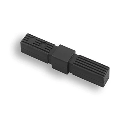 Imagen de 1 conector de tubo para tubos cuadrados, plástico/poliamida, negro (25 x 25 2 mm, espigas)