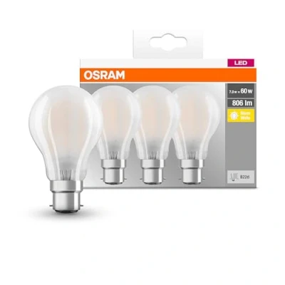 Imagen de OSRAM bombilla LED B22d Classic 827 6,5W set3 mate
