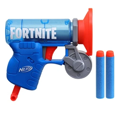 Imagen de Nerf Fortnite MicroShots Micro Grappler Mini Lanzador de Dardos para Disparar Dardos, diseño Equipo Grappler, Incluye 2 Oficiales Elite