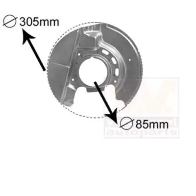 Imagen de VAN WEZEL 0620371 Chapa Protectora de Disco Freno Eje delantero, izquierda BMW: 3 Berlina, Cabrio, Touring