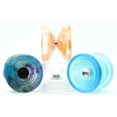 Imagen de YoyoFactory Atom Smasher Transparente (Rodamiento de Bolitas Metal Giro Rápido, Yoyo Avanzado unresponsive, Cuerda e Instrucciones Incluidas)