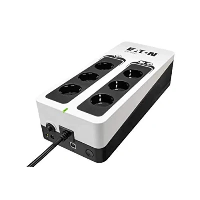 Imagen de Eaton 3S UPS 550 DIN Off Line 3S550D Sistema de alimentación ininterrumpida SAI VA 6 Salidas Tipo Negro y Blanco