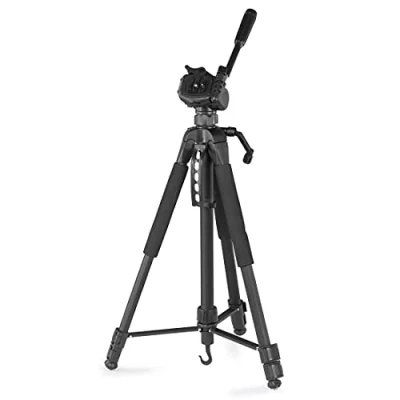 Imagen de Hama trípode para cámara Action 165 3D (trípode compacto con soporte teléfono móvil, altura de 61 cm, cabezal 3 vías, funda apta Canon/Nikon/Sony), color negro