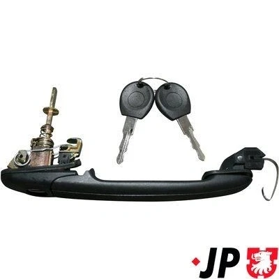 Imagen de JP GROUP 1187101900 Manecilla de Puerta Delante, izquierda, derecha con cilindro cierre, llave negro VOLKSWAGEN: Polo III Hatchback