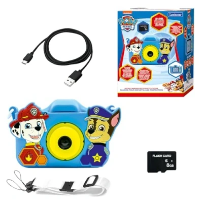 Imagen de Lexibook, La Patrulla Canina, Cámara 4 en 1 para Niños con Protección, Funciones de Foto, Video, MP3 y Juegos, 15 Marcos Personalizar Tus Fotos, Tarjeta Memoria 8 GB Incluida, DJ078PA