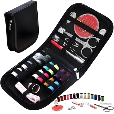 Imagen de Kit Costura,Kit de Costura,Costurero Accesorios Costura para el Viajes y Principiantes emergencias, Ropa con Agujas Hilo, Tijeras, Botones de,Costureros Completos