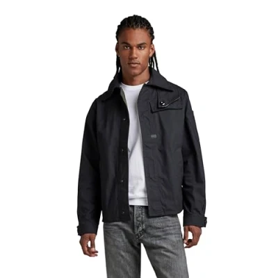 Imagen de G STAR RAW High Collar Overshirt, Sobrecamisas para Hombre, Negro (caviar D21981 9288 D301), XL