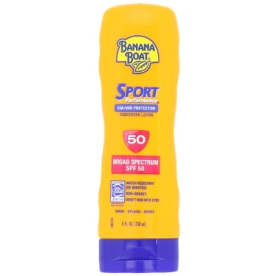 Imagen de Banana Boat Sunscreen Sport Performance Broad Spectrum Sun Care Lotion SPF 50, 8 Ounce by