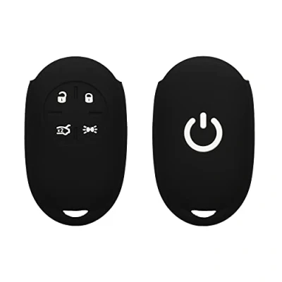 Imagen de kwmobile Funda Compatible con Fiat 500E Llave de Coche 4 Botones Carcasa Protectora Silicona para Case en Negro