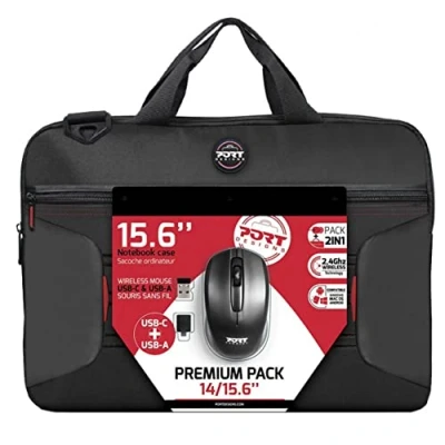 Imagen de Bolsa de ordenador + ratón inalámbrico Port Premium 14/15.6&quot;.