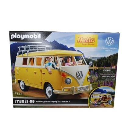 Imagen de PLAYMOBIL Volkswagen 71138 T1 Camping Bus Netto Edition 2, para niños a partir de 5 años