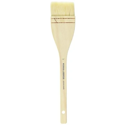 Imagen de Winsor &amp; Newton Hake Brocha ancha plana con mango de madera, 2½&quot;, color blanco