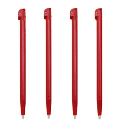 Imagen de GGZone 4 lápices capacitivos de plástico para pantalla consola juegos, repuesto Nintendo 2DS Tactil, accesorios juegos (4 unidades, rojo)