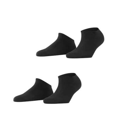 Imagen de ESPRIT Uni 2 Pack W SN algodón corte unicolor pares, Calcetines cortos Mujer, Negro (Black 3000), 39 42