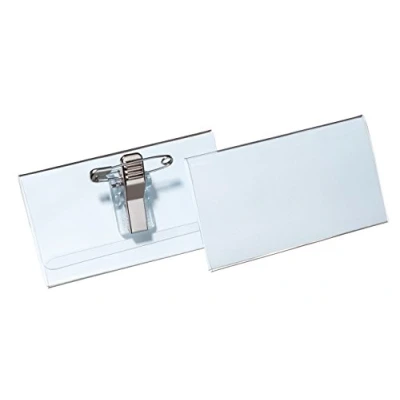 Imagen de Durable 814119 Portanombres Economía con clip de combinación 40 x 75 mm 50 piezas