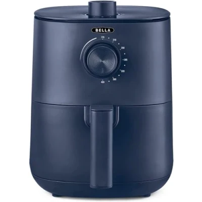 Imagen de BELLA Freidora de Aire 2,7 L, Sin Precalentamiento, Aceite, Sartén Antiadherente y Bandeja para Elementos Crujientes Aptas Lavavajillas Facilitar la Limpieza, Color Azul Mate