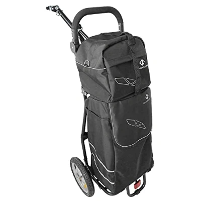 Imagen de M Wave Stalwart Shop 2 Remolque para Bicicleta de la Compra, Unisex, Color Negro, 125 x 56 90 cm