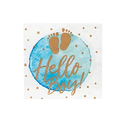 Imagen de Boland 53249 Servilletas de fiesta (20 unidades, 21 x cm, 100% papel, cumpleaños, nacimiento, baby shower)