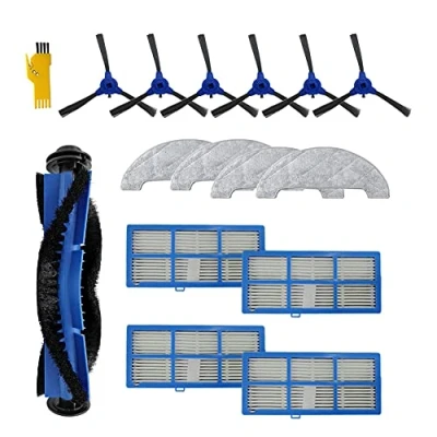 Imagen de MIKONG Kit de Accesorios Piezas Repuesto Robot Aspirador Proscenic 850T, 15 Paquetes Cepillo Principal, Filtro, Lateral y paño fregona