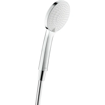 Imagen de Duravit Universal ducha de mano, cabezal con 3 tipos chorro (Rain, Intense Rain, Soft Rain), manual redondo (Ø 110 mm), alcachofa la función MinusFlow ahorro agua, fácil limpiar, rociador, cromo/blanco