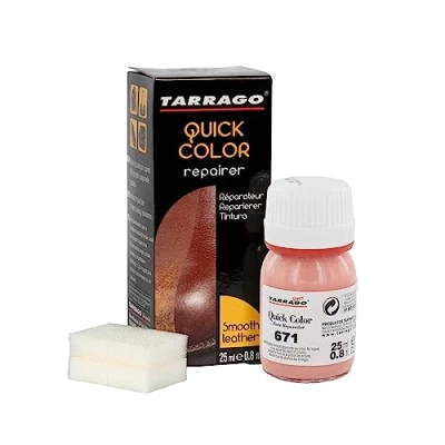 Imagen de Tarrago Quick Color 25 ml Tinte Reparador para Cuero (Salmón 671)