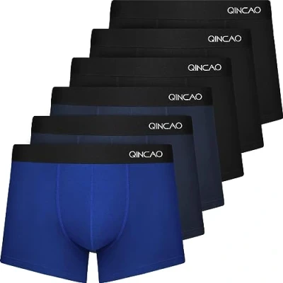 Imagen de QINCAO Calzoncillos Hombre Boxer, Paquete de 6 Piezas, Hombre, Boxer Algodon, Ropa Interior Cómoda para Hombres