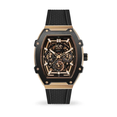 Imagen de Ice WATCH Boliday Black Rose Gold SKEL Steel Reloj Negro para Hombre con Correa de Silicona 024370 Medium (43mm)
