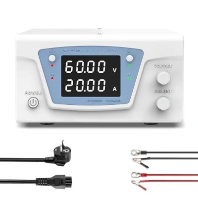 Imagen de WANPTEK POWER Fuente de Alimentacion Regulable 60V 20A 1200W, Alimentación Laboratorio Alta Potencia con Protección OCP/Pulsadores Salida/Controlador Codificador