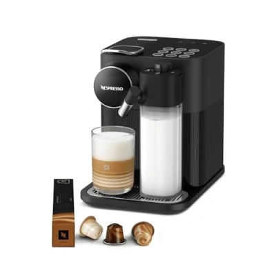 Imagen de Nespresso Gran Lattissima EN640.B, Cafetera Automática, de Cápsulas Monodosis, Leche Espumada Presión 19 Bares, Cappuccino, Latte, Sofisticado Negro Oscuro