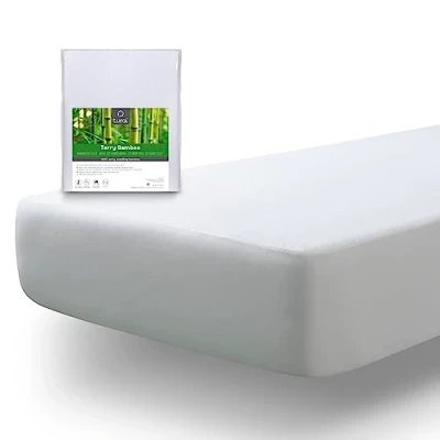 Imagen de Tural Protector de Colchón para Cuna 60x120 cm Rizo 100% Bambú Impermeable Certificación Oeko Tex Transpirable Blanco
