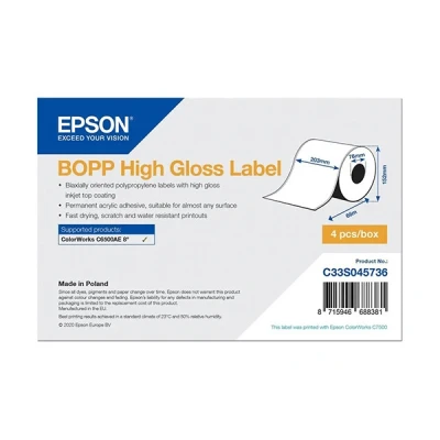 Imagen de Epson C33S045736 Etiqueta de impresión