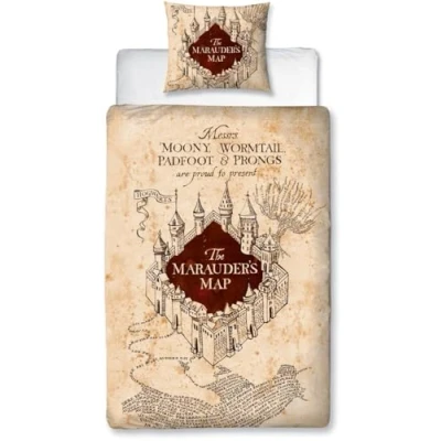 Imagen de Harry Potter Mapa del Merodeador Unisex Ropa de Cama Multicolor 100% algodón