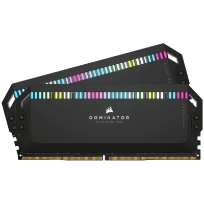 Imagen de Corsair DOMINATOR PLATINUM RGB DDR5 32 GB (2 x 16 GB) 6000MHz C36 Memoria per Desktop (Regulación de voltaje integrada, Refrigeración DHX patentada, 12 LEDs CAPELLIX RGB, Optimizadas para Intel) Negro