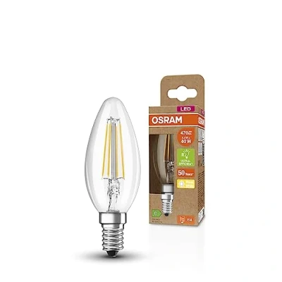 Imagen de OSRAM Lámpara LED SUPERSTAR+ CLASSIC B FIL 40, E14, forma de mini vela, 2.5W, 470lm, 2700K, luz blanca cálida, tecnología filamento LED, optimo consumo energía, clase eficiencia energética