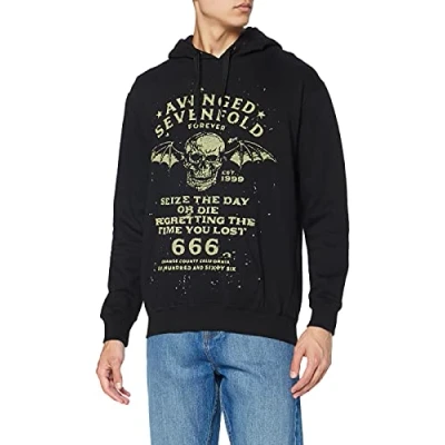 Imagen de Avenged Seven Fold Sevenfold Sudadera con Capucha, Negro, XXL para Hombre
