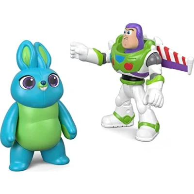 Imagen de Mattel Imaginext Disney Toy Story 4 Pack de 2 Figuras Buzz Lightyear y Bunny, Juguetes Niños +3 Años (GBG91)