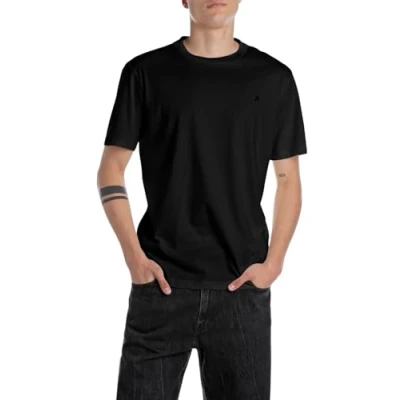 Imagen de Replay M3097 Camiseta, 098 Negro, M Hombres