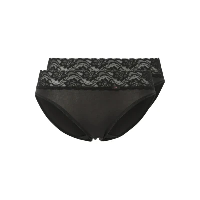 Imagen de DIM PLUS Dentelle 2 PACK Braguitas, Mujer, Talla: 38/40, Noir