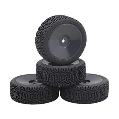 Imagen de 4 Piezas RC Car 66mm neumáticos de Goma para WLtoys 144001 y 1/18 1/16 1/10 Buggy Crawler On/Off Road Repuestos Coches Negro