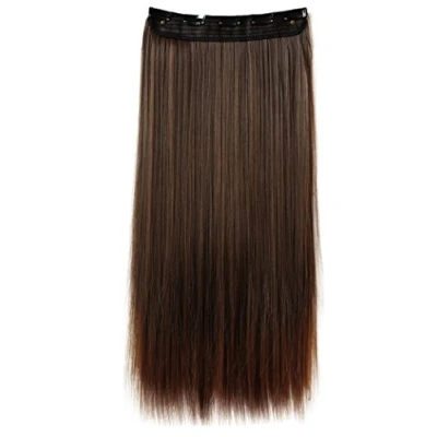 Imagen de CAISHA 70cm Clip in Extensions Extensión De Cabello Postizo Liso Mezcla Marrón C59a